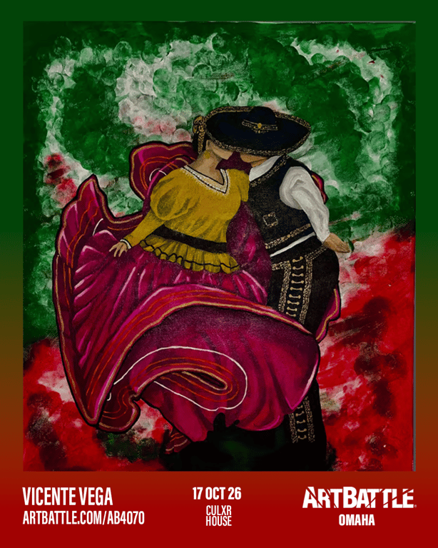 Promotional asset for Art Battle Omaha on October 17, 2026: ab4070_vicente vega.png.
