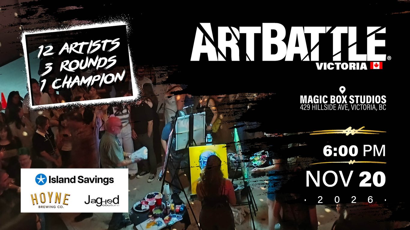Promotional asset for Art Battle Victoria on November 20, 2026: AB4155 - Victoria - 20NOV2026A2.jpg.