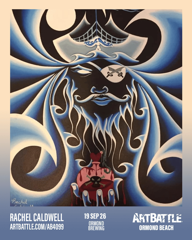 Promotional asset for Art Battle Ormond Beach on September 19, 2026: ab4099_rachel caldwell.png.