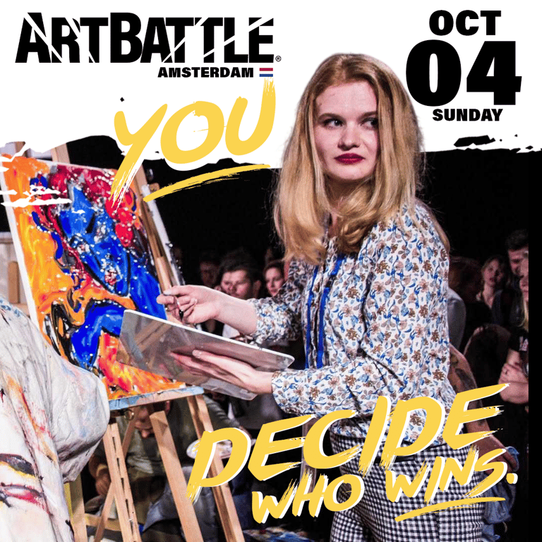 Promotional asset for Art Battle Amsterdam on October 4, 2026: ab4129_ads_1-1.png.