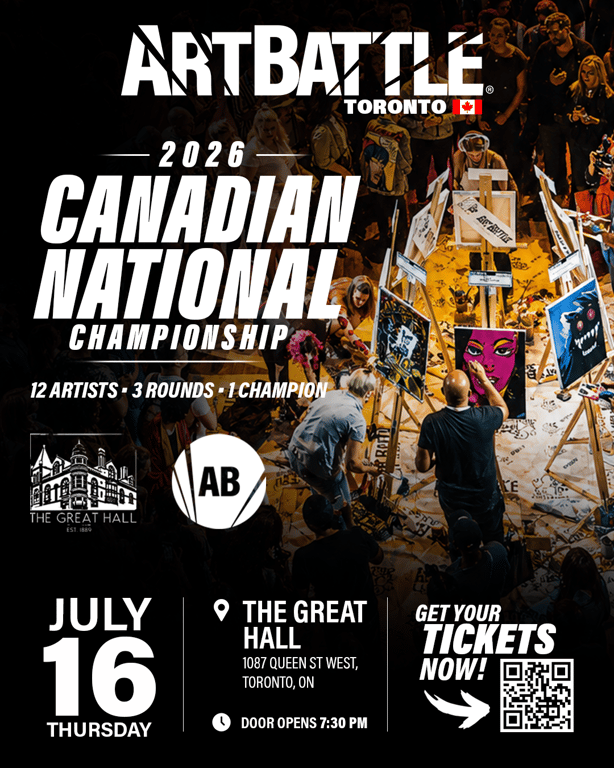 Promotional asset for Art Battle Toronto on July 16, 2026: ab4029 - CNC 2026 Toronto - 1350x1080.png.