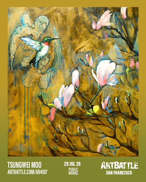 Promotional asset for Art Battle San Francisco on July 29, 2026: ab4107_tsungwei moo.png.