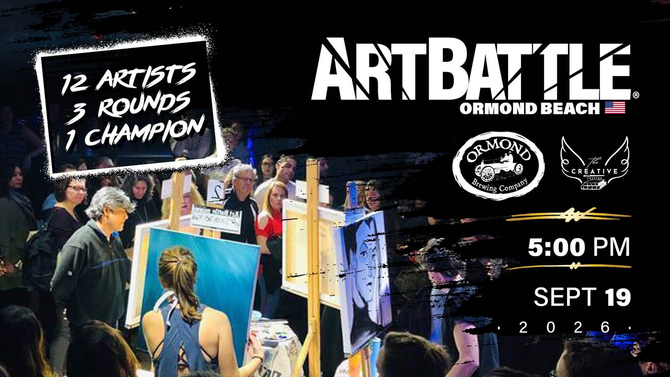 Promotional asset for Art Battle Ormond Beach on September 19, 2026: AB4099 - Ormond Beach - 19SEP2026A2.jpg.