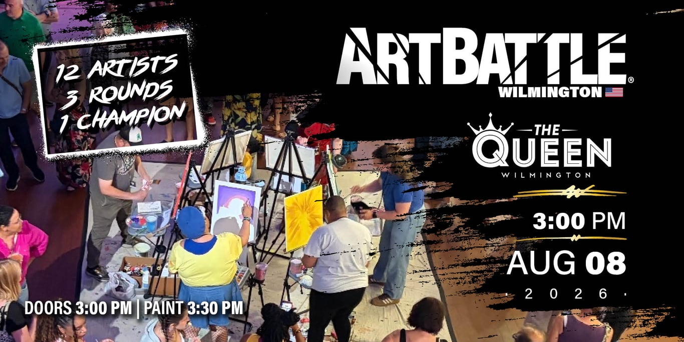 Promotional asset for Art Battle Wilmington on August 8, 2026: AB4126 - Wilmington - 8AUG2026A3.jpg.