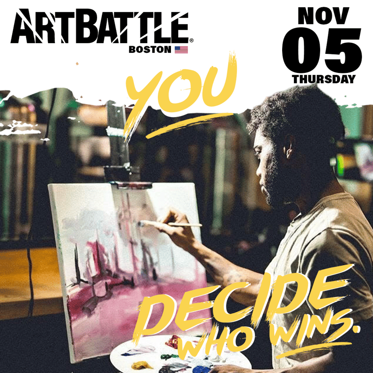 Promotional asset for Art Battle Boston on November 5, 2026: ab4146_ads_1-1.png.