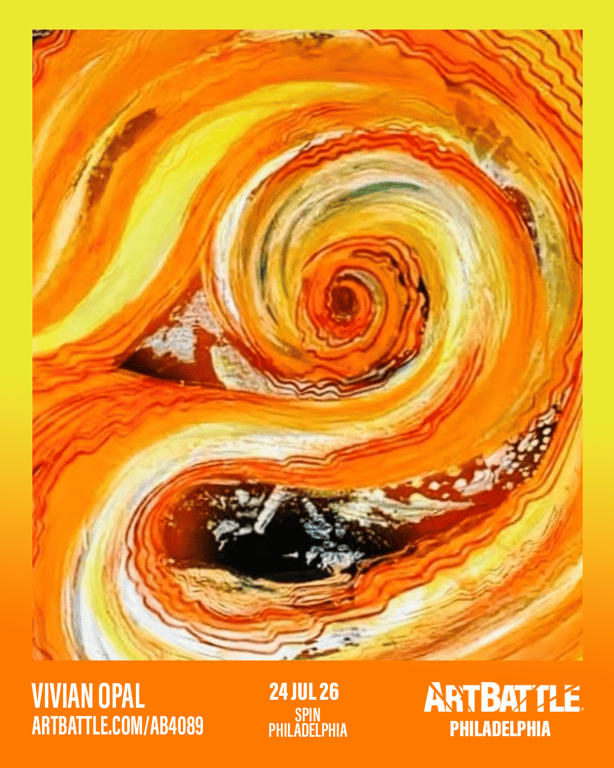 Promotional asset for Art Battle Philadelphia on July 24, 2026: ab4089_vivian opal.png.