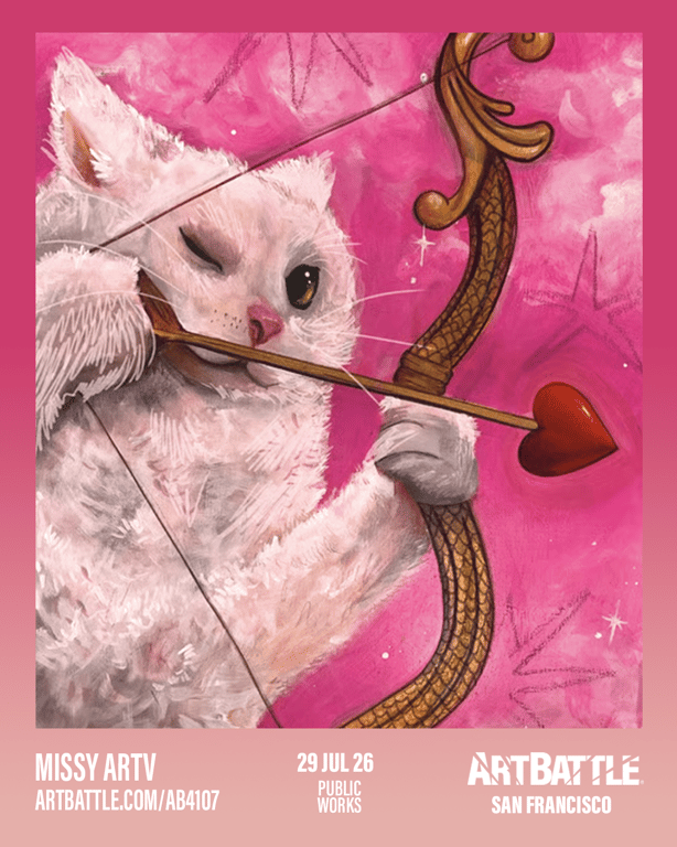 Promotional asset for Art Battle San Francisco on July 29, 2026: ab4107_missy artv.png.