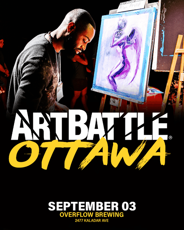 Promotional asset for Art Battle Ottawa on September 3, 2026: ab4124_ads_slide.gif.