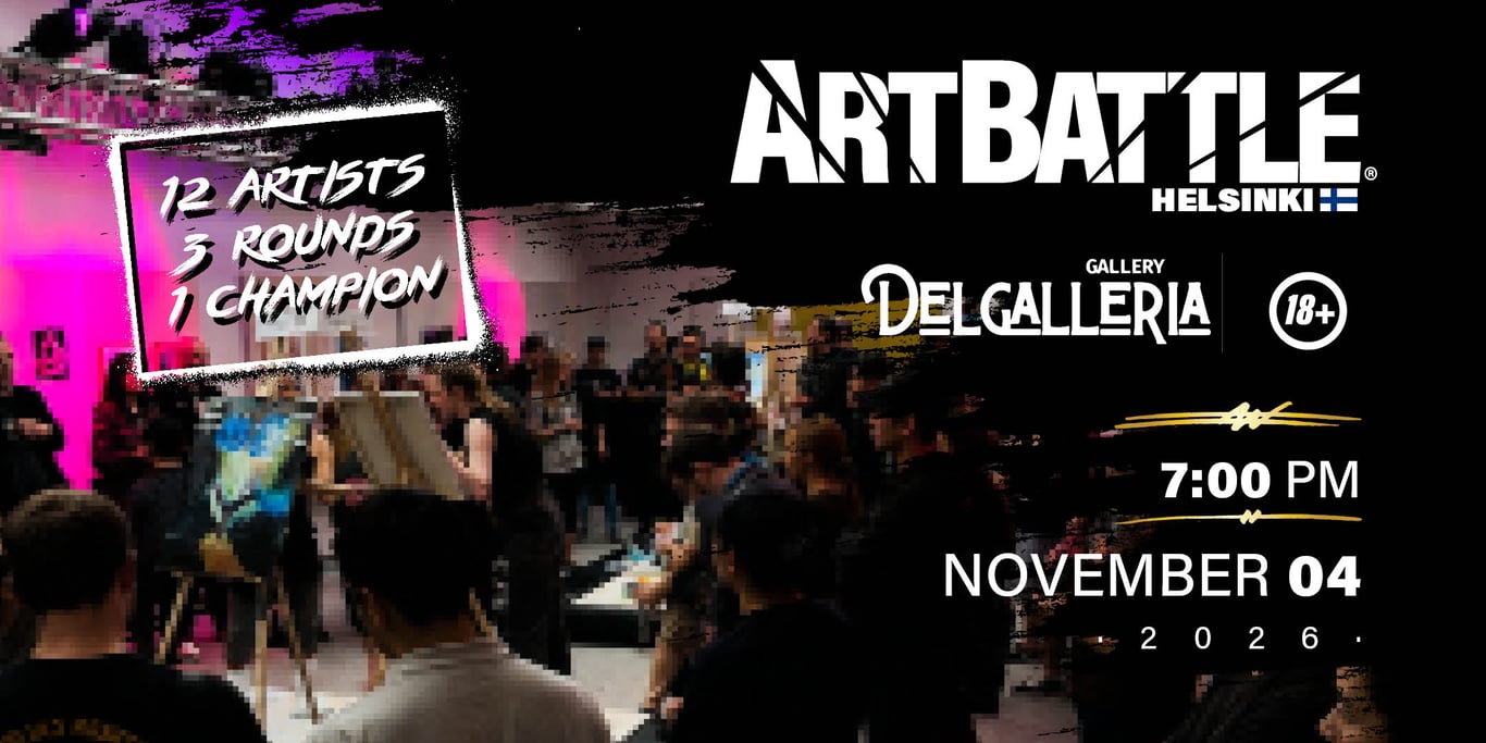 Promotional asset for Art Battle Helsinki on November 4, 2026: AB4142 - Helsinki -4NOV2026A3.jpg.
