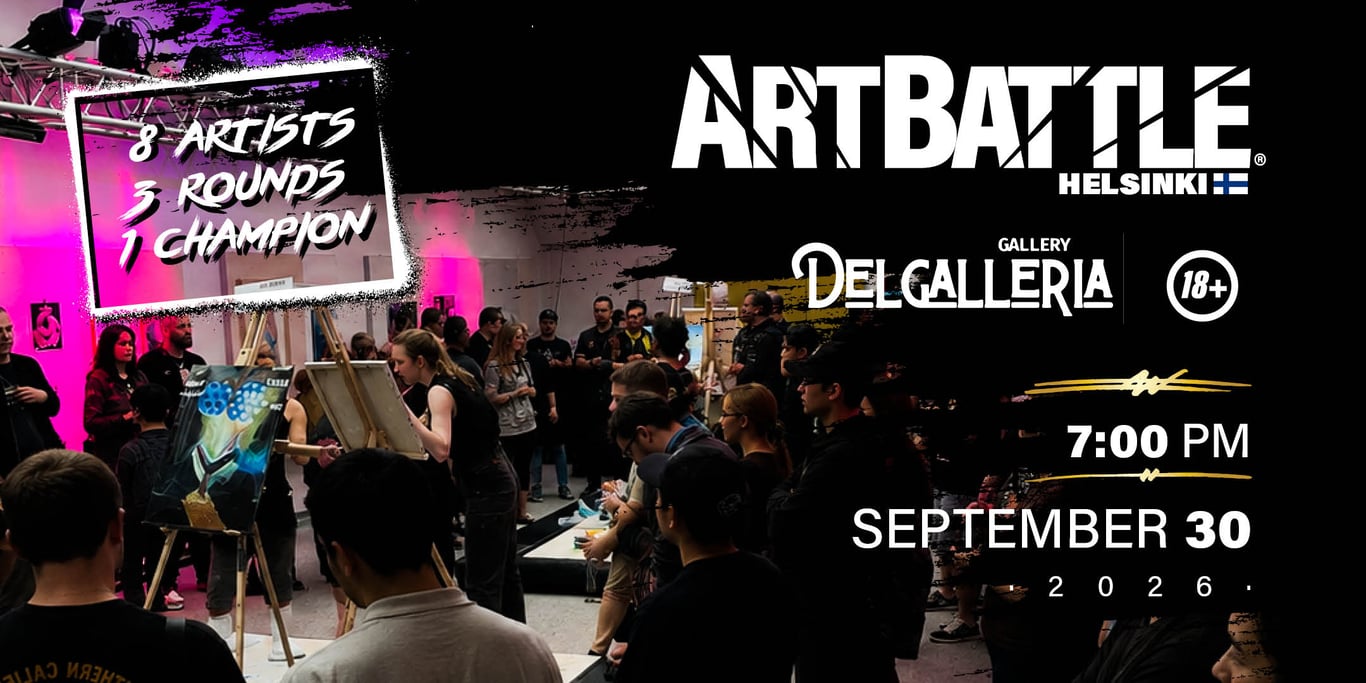 Promotional asset for Art Battle Helsinki on September 30, 2026: AB4131 - Helsinki - 30SEP2026A3.jpg.