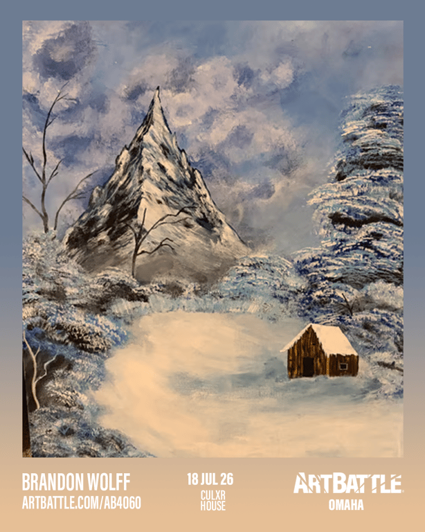 Promotional asset for Art Battle Omaha on July 18, 2026: ab4060_brandon wolff.png.