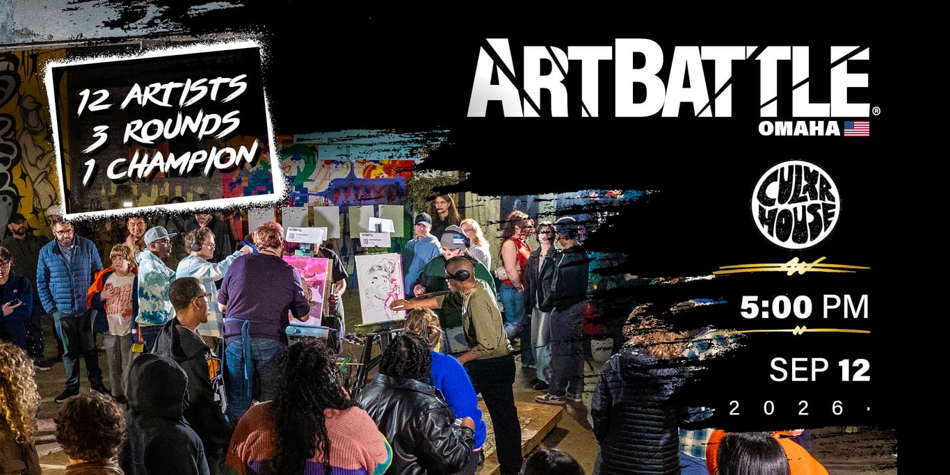 Promotional asset for Art Battle Omaha on September 12, 2026: AB4066 - Omaha - 12SEP2026A3.jpg.