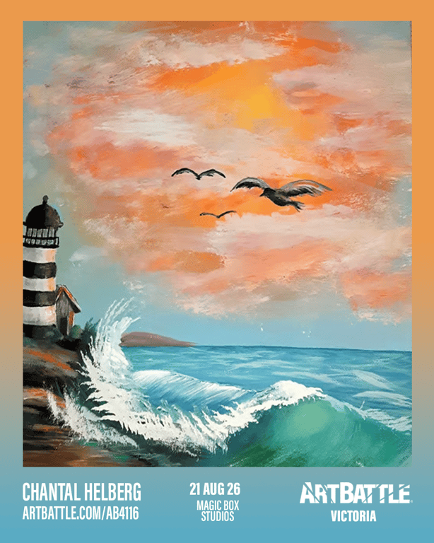 Promotional asset for Art Battle Victoria on August 21, 2026: ab4116_chantal helberg.png.