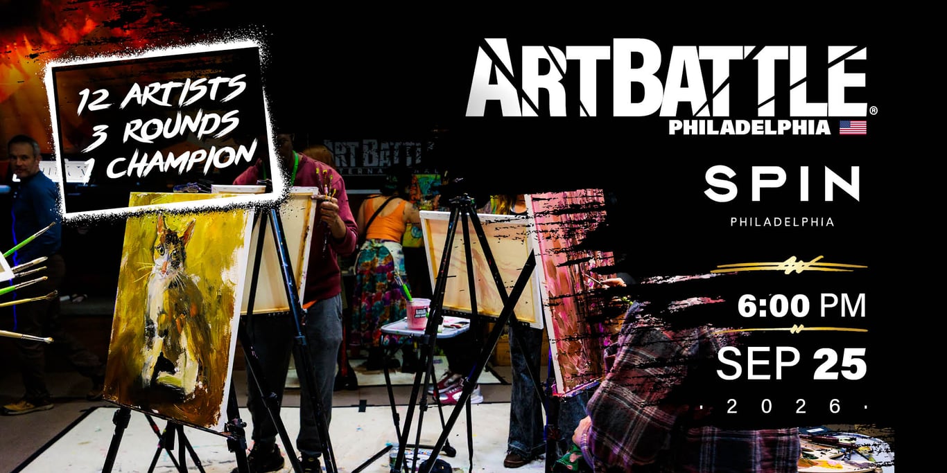 Promotional asset for Art Battle Philadelphia on September 25, 2026: AB4136 - Philadelphia -25SEP2026A3.jpg.