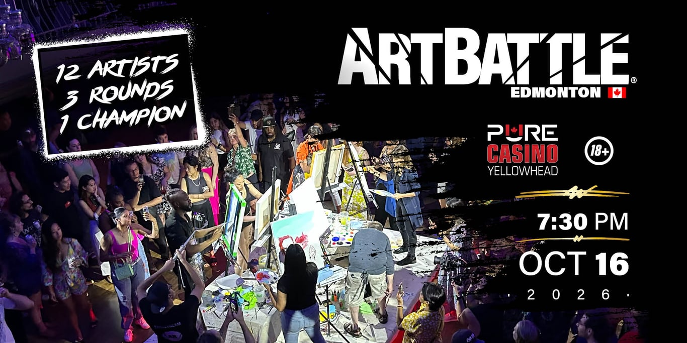Promotional asset for Art Battle Edmonton on October 16, 2026: AB4125 - Edmonton - 16OCT2026A3.jpg.