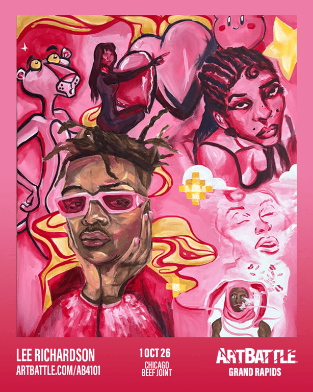 Promotional asset for Art Battle Grand Rapids on October 1, 2026: ab4101_lee richardson.png.