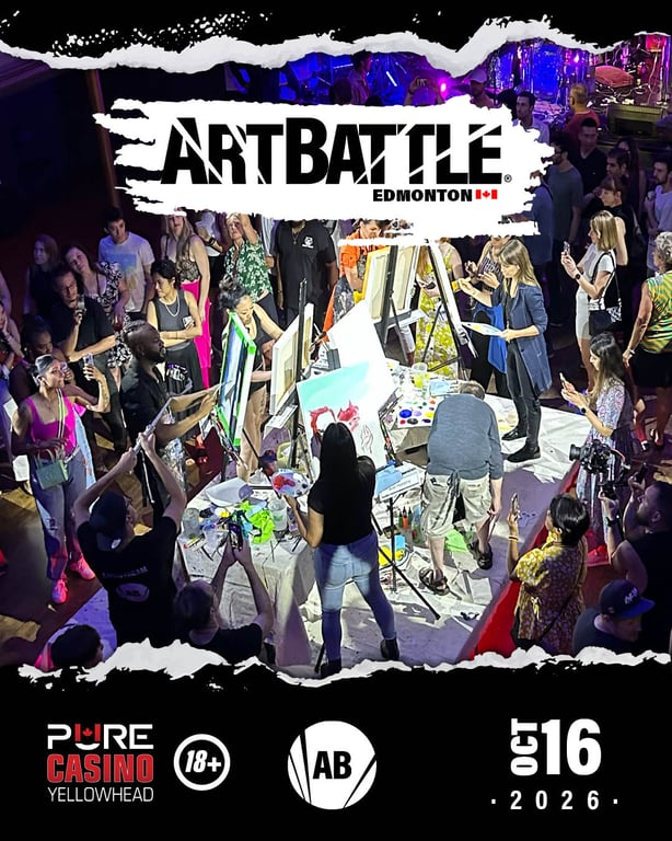 Promotional asset for Art Battle Edmonton on October 16, 2026: AB4125 - Edmonton - 16OCT2026A5.jpg.