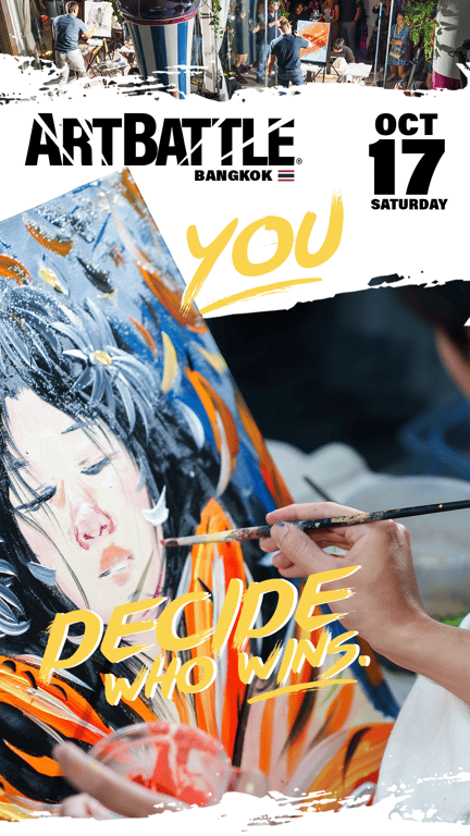 Promotional asset for Art Battle Bangkok on October 17, 2026: ab4132_ads_9-16.png.