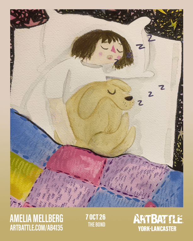 Promotional asset for Art Battle Lancaster on October 7, 2026: ab4135_amelia mellberg.png.