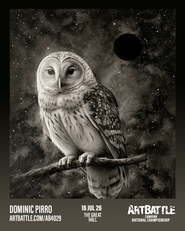Promotional asset for Art Battle Toronto on July 16, 2026: ab4029_dominic pirro.png.