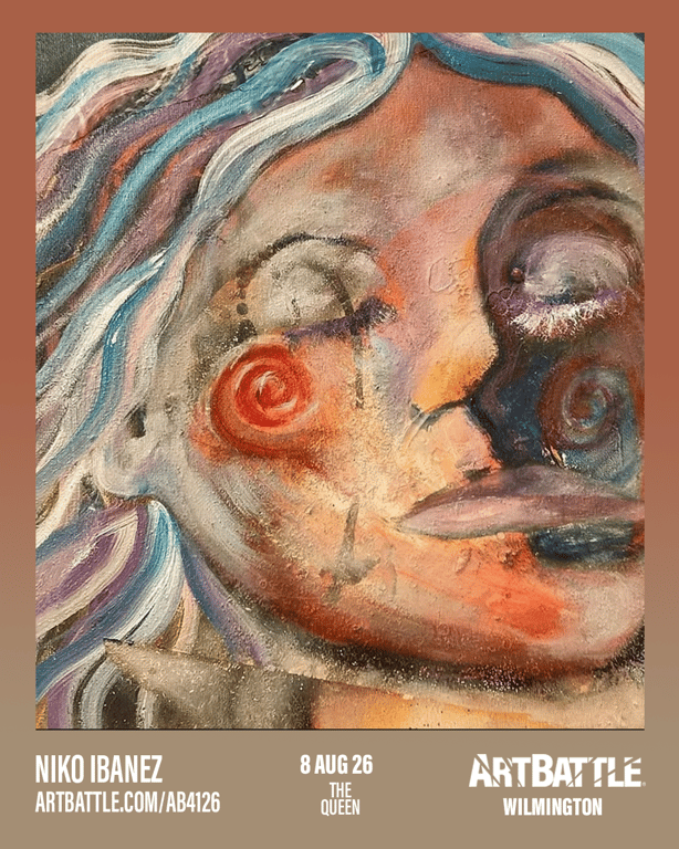Promotional asset for Art Battle Wilmington on August 8, 2026: ab4126_niko ibanez.png.