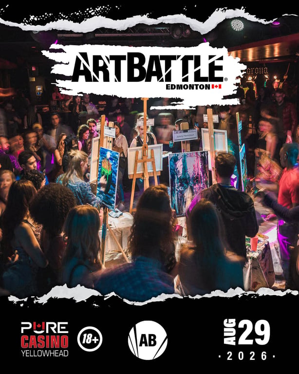 Promotional asset for Art Battle Edmonton on August 29, 2026: AB4113 - Edmonton - 29AUG2026A5.jpg.