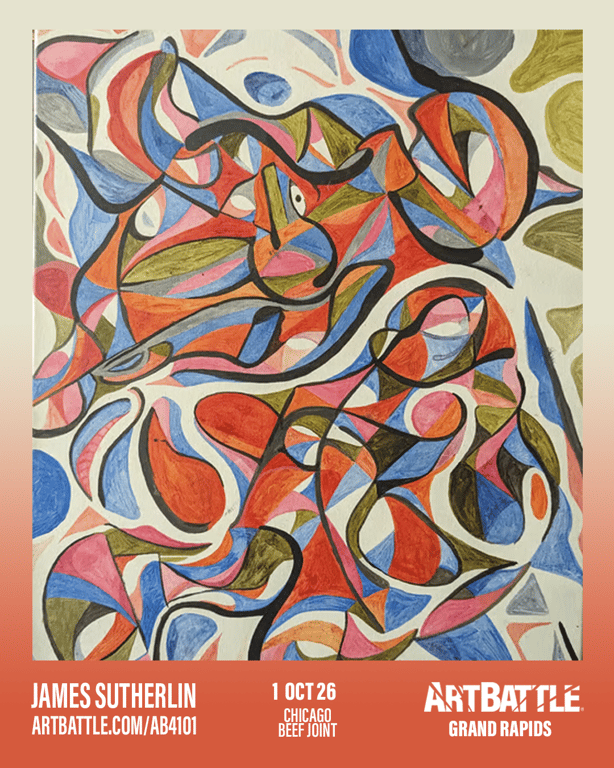 Promotional asset for Art Battle Grand Rapids on October 1, 2026: ab4101_james sutherlin.png.