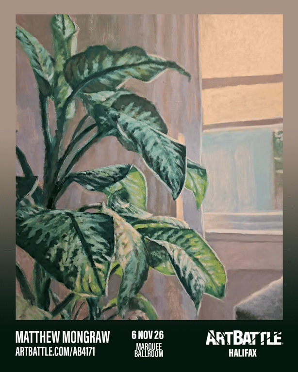 Promotional asset for Art Battle Halifax on November 6, 2026: ab4171_matthew mongraw.png.