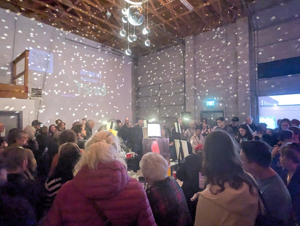 Crowd at Art Battle