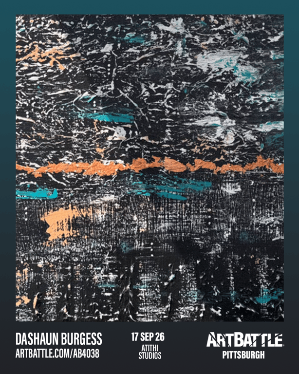 Promotional asset for Art Battle Pittsburgh on September 17, 2026: ab4038_dashaun burgess.png.