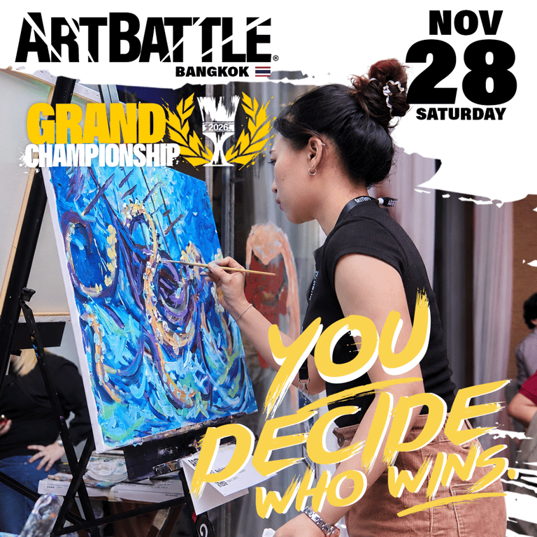 Promotional asset for Art Battle Bangkok on November 28, 2026: ab4157_ads_1-1.png.