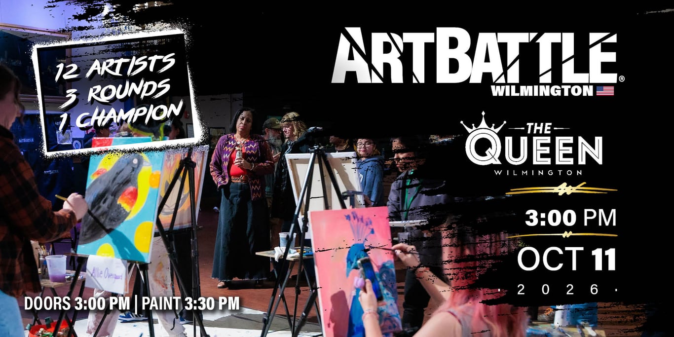 Promotional asset for Art Battle Wilmington on October 11, 2026: AB4161 - Wilmington - 11OCT2026A3.jpg.