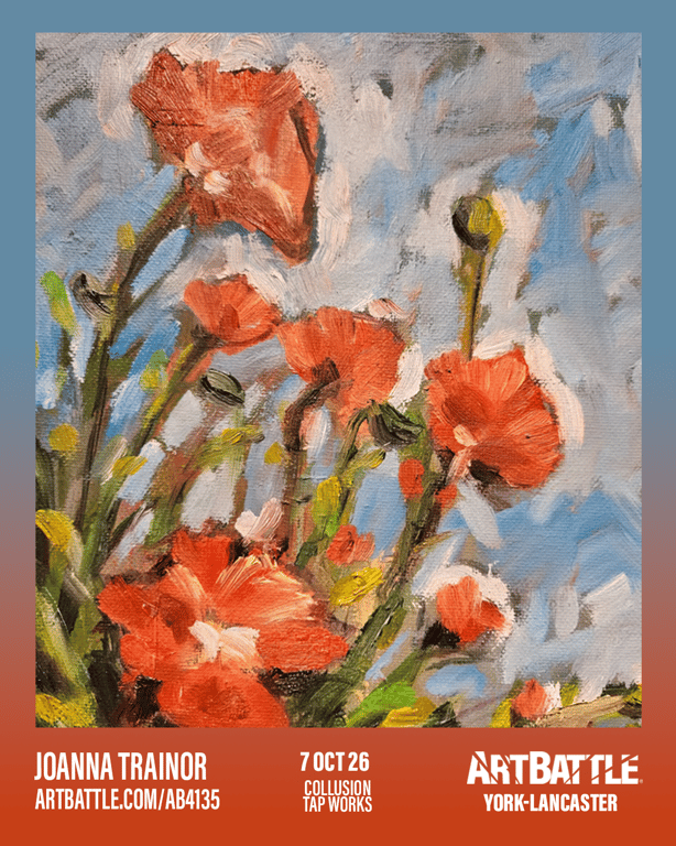 Promotional asset for Art Battle Lancaster on October 7, 2026: ab4135_joanna trainor.png.