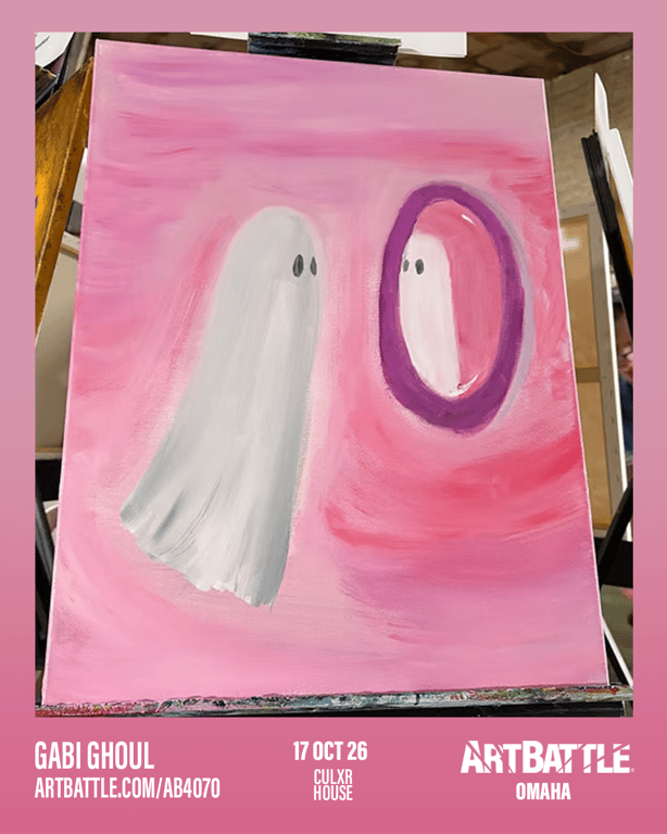 Promotional asset for Art Battle Omaha on October 17, 2026: ab4070_gabi ghoul.png.