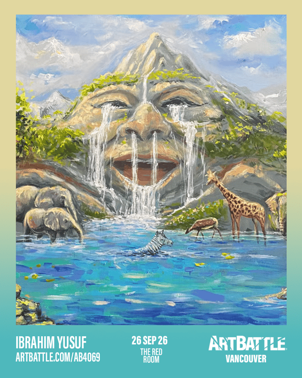 Promotional asset for Art Battle Vancouver on September 26, 2026: ab4069_ibrahim yusuf.png.