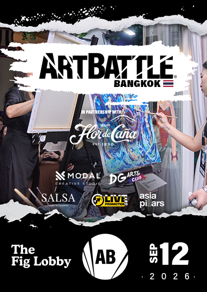Promotional asset for Art Battle Bangkok on September 12, 2026: AB4087 - Bangkok - 12SEP2026A-TicketMelon-Vertical.png.