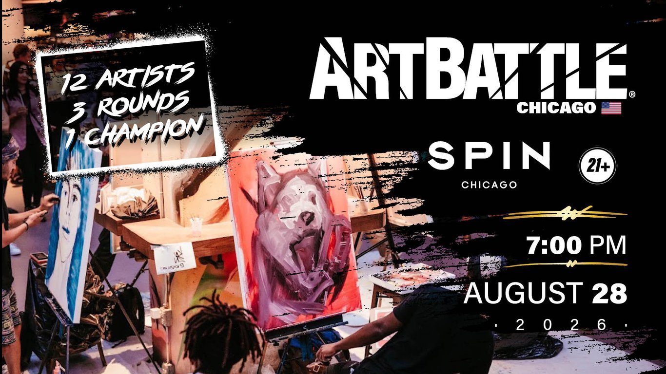 Promotional asset for Art Battle Chicago on August 28, 2026: AB4105 - Chicago - 28AUG2026A2.jpg.