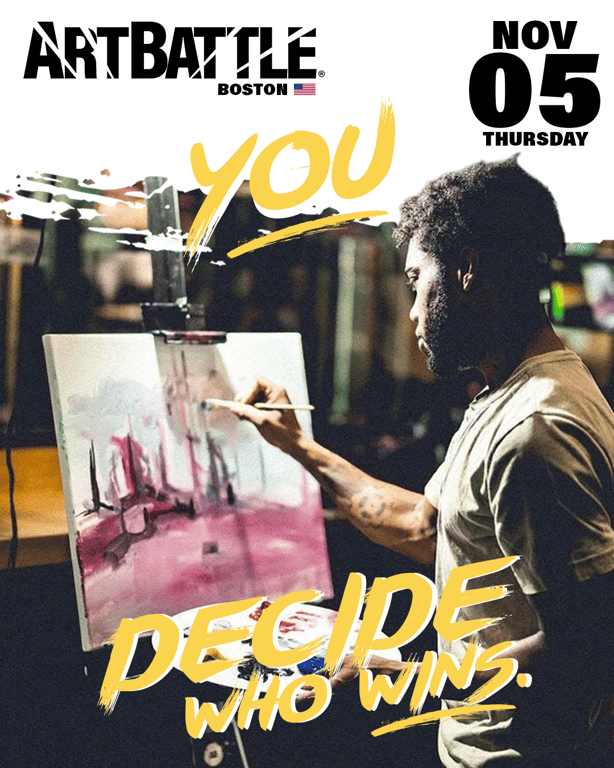 Promotional asset for Art Battle Boston on November 5, 2026: ab4146_ads_4-5.png.