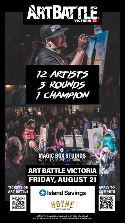 Promotional asset for Art Battle Victoria on August 21, 2026: AB4116 - Victoria - 21AUG2026A.jpg.