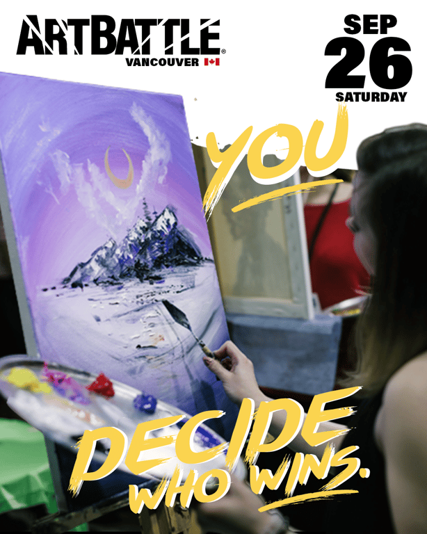 Promotional asset for Art Battle Vancouver on September 26, 2026: ab4069_ads_4-5.png.