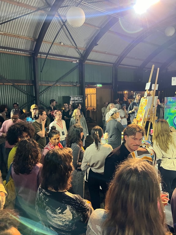 Crowd at Art Battle