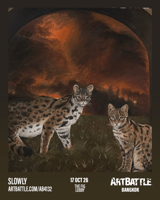 Promotional asset for Art Battle Bangkok on October 17, 2026: ab4132_slowly.png.