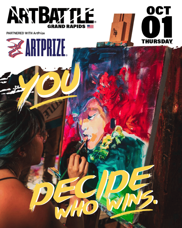 Promotional asset for Art Battle Grand Rapids on October 1, 2026: ab4101_ads_4-5 - ap.png.