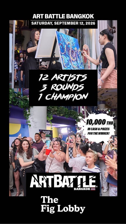 Promotional asset for Art Battle Bangkok on September 12, 2026: AB4087 - Bangkok - 12SEP2026A4 1166x2074.jpg.