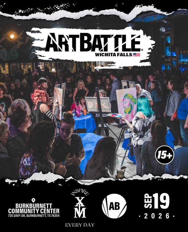 Promotional asset for Art Battle Wichita Falls on September 19, 2026: AB4117 - Wichita Falls -19SEP2026A5.jpg.