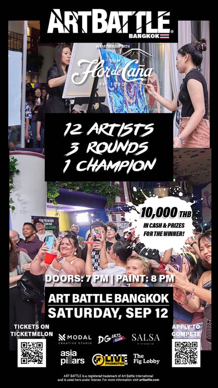 Promotional asset for Art Battle Bangkok on September 12, 2026: AB4087 - Bangkok - 12SEP2026A 1920x1080.jpg.
