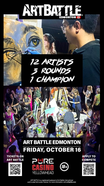 Promotional asset for Art Battle Edmonton on October 16, 2026: AB4125 - Edmonton - 16OCT2026A.jpg.