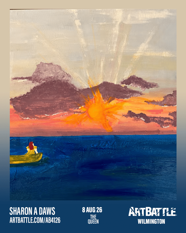 Promotional asset for Art Battle Wilmington on August 8, 2026: ab4126_sharon a daws.png.