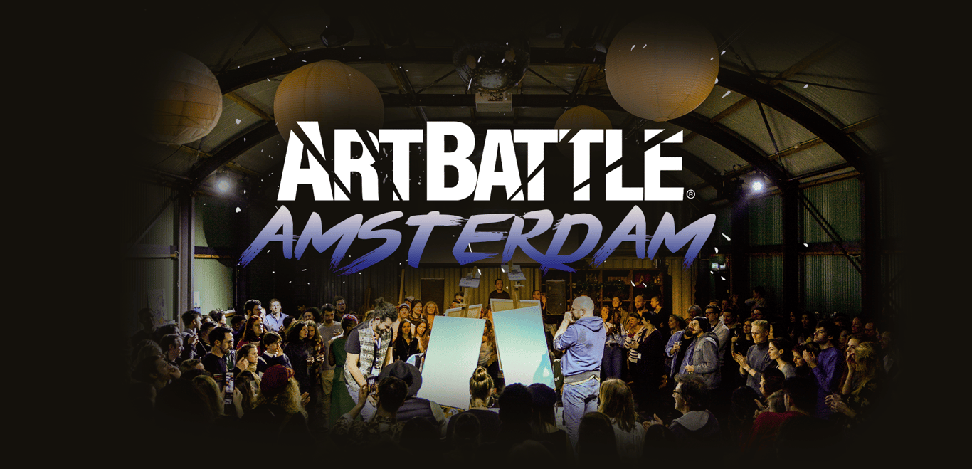 Promotional asset for Art Battle Amsterdam on October 4, 2026: ab4129_header.png.