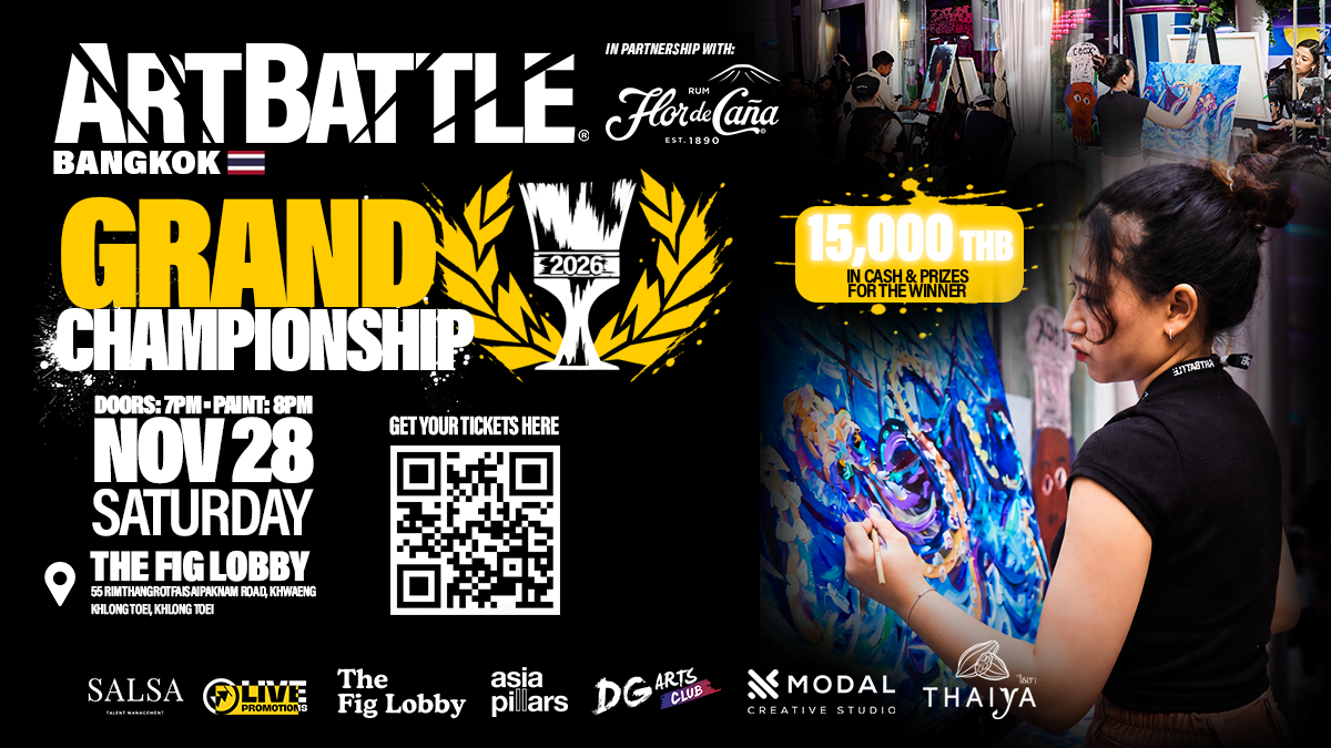 Promotional asset for Art Battle Bangkok on November 28, 2026: AB4157 - Bangkok - 28NOV2026 - 1200x675.png.